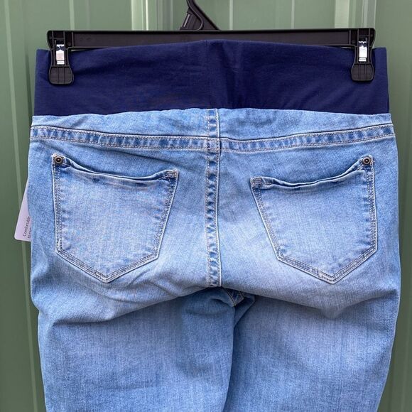 Maternity Low Rise Wide Elastic Waistband Denim Pants Jeans Size M - Picture 4 of 4